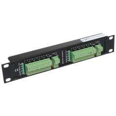 Distribuitor alimentare 10x2.5A 12-24V cu protecție PTC LZ-10/POL/R10 rackabil