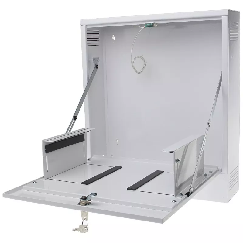 Carcasă montaj DVR AWO-529W 500x435x130 mm verticală cu yală și tamper - 1 Carcasă montaj DVR AWO-529W 500x435x130 mm verticală cu yală și tamper - 1