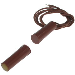 Senzor magnetic ingropat Satel K-2-2E-BR cu 2EOL 1.1kOhm 28-40mm maro, pentru uși/feronerie