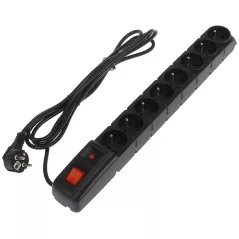 Priza rackabilă 8 porturi cu întrerupător și siguranţă automată - 1