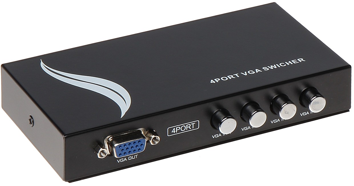 Comutator/switch sursă VGA 4 intrări suportă SVGA, XGA, SXGA