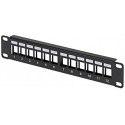 Patch panel mini Keystone 12 porturi 10 inch  - 1