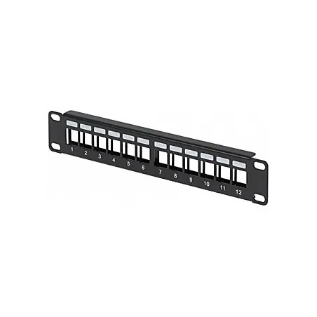 Patch panel mini Keystone 12 porturi 10 inch  - 1