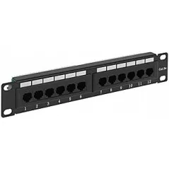 Patch panel mini UTP Cat.5 12 porturi 10" - 1