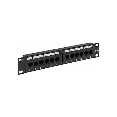 Patch panel mini UTP Cat.5 12 porturi 10" - 1 Patch panel mini UTP Cat.5 12 porturi 10" - 1