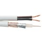Cablu coaxial+alimentare 2X0.50 rola 200 cupru integral