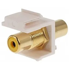 Cuplă modulară RCA mama-mama Keystone FX-C3 (galben - video)  - 1