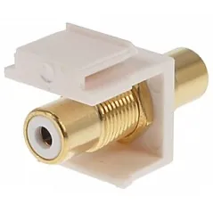 Cuplă modulară RCA mama-mama Keystone FX-C1 (alb - audio stanga)  - 1