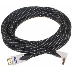 Cablu HDMI-3.0-PK CONECTOR DREPT ŞI UNGHIULAR 3.0 m - 1