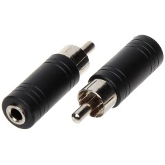 Adaptor cuplă RCA tată - jack mamă 3.5M  - 1