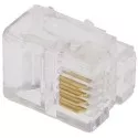 Mufă cablu telefon RJ11 4 pini (10 buc)  - 1