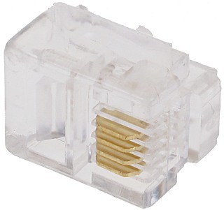 Mufă cablu telefon RJ11 4 pini (10 buc)