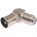 Adaptor cuplă TV tată - F mamă angular ANGULAR (10 buc)  - 1