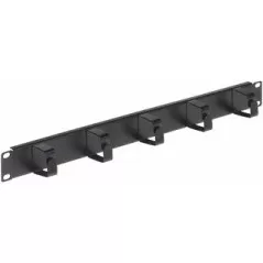 Organizator cabluri orizontal OKR-5 5 inele, de metal, 1U 19 inch - 1