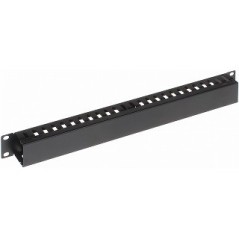 Organizator de cabluri OKR-24 metalic, 1U, negru - 1