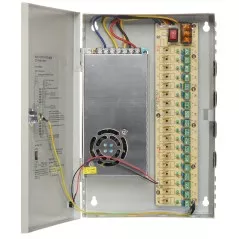 Sursă alimentare sisteme supraveghere 12V/10A cutie metalică, 18 ieșiri cu protecție - 1