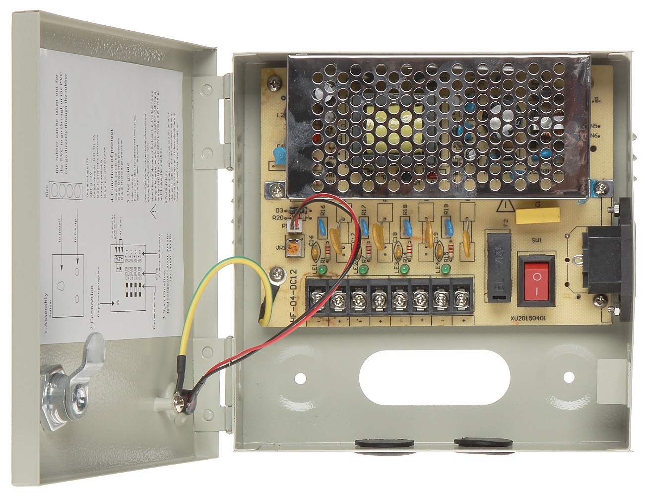 Sursă alimentare 12V/3.3A cutie metalică cu 4 ieșiri cu protecție