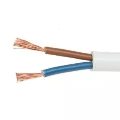 Cablu electric lițat OMY-2X0.75 rotund 300 V cupru intrgral, alb - 1