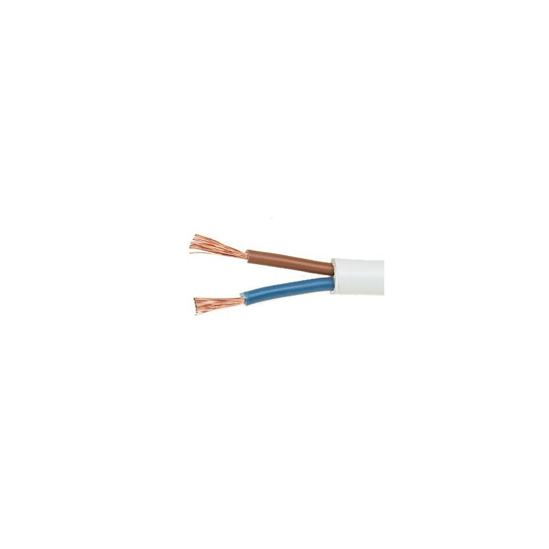 Cablu electric lițat OMY-2X0.75 rotund 300 V cupru intrgral, alb - 1