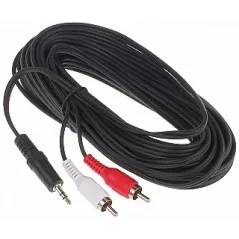 Cablu audio 2xRCA tată-jack tată 10 m - 1