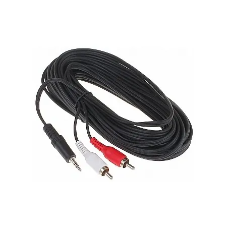 Cablu audio 2xRCA tată-jack tată 10 m  - 1