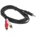 Cablu audio 2xRCA tată-jack tată 1.8 m  - 1