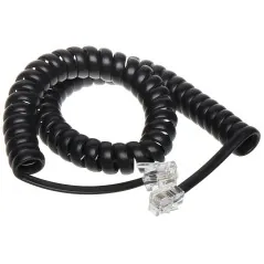 Cablu receptor telefon mufat RJ9 2.5m spiralat - 1