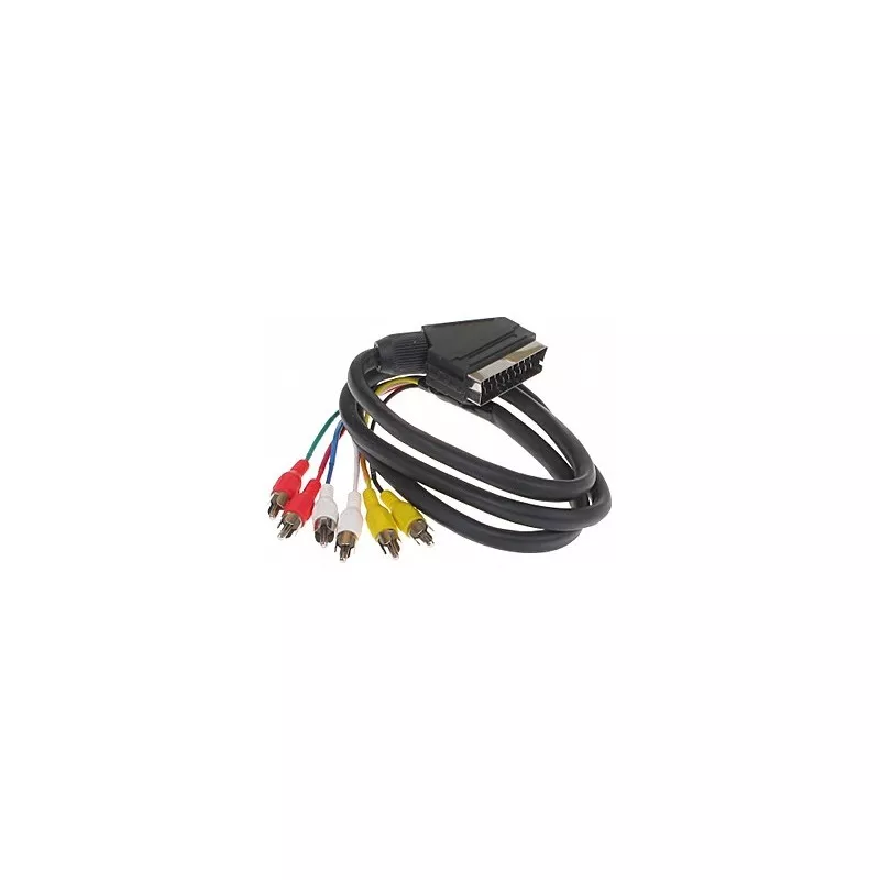 Cablu SCART in/out  la 6 RCA 1.2 m - 1