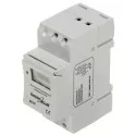 Releu DIN 230V temporizat programabil orar+16 cicluri ON/OFF  - 1