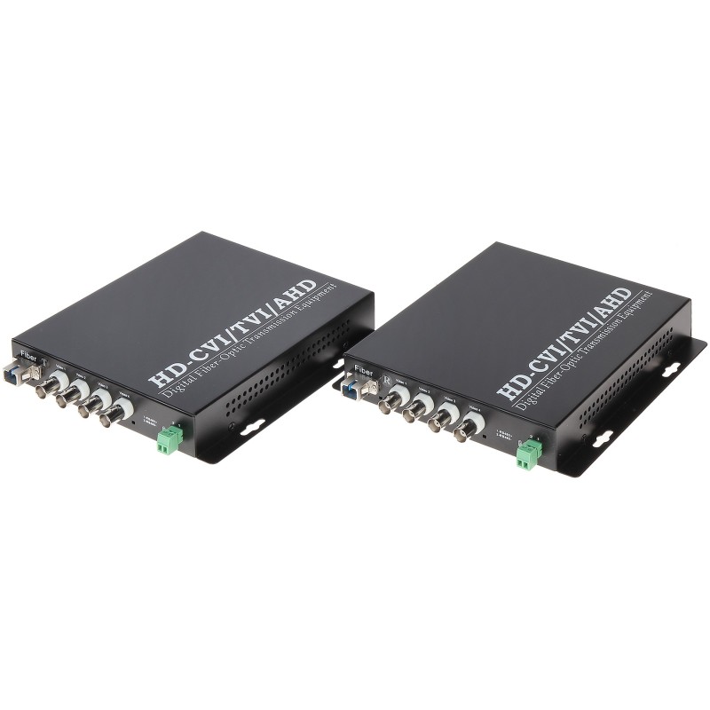 CONVERTOR VIDEO PE FIBRĂ OPTICĂ OVH-4D/SC 4x VIDEO + RS-485 SET TXRX - 1 CONVERTOR VIDEO PE FIBRĂ OPTICĂ OVH-4D/SC 4x VIDEO + RS-485 SET TXRX - 1