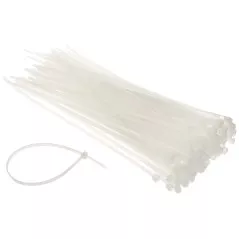Coliere rapide/șoricei plastic 250x4.2mm, din Nylon 66, pachet 100 bucăți albe - 1