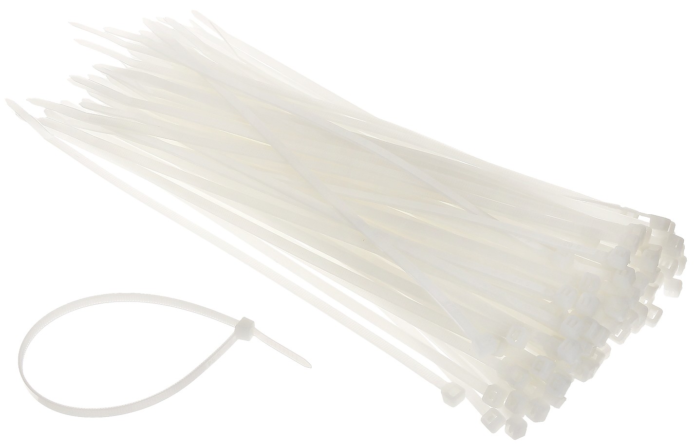 Coliere rapide/șoricei plastic 250x4.2mm, din Nylon 66, pachet 100 bucăți albe