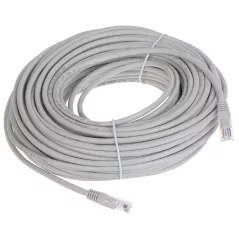 Patchcord UTP rețea 30m Cat5 gri mufat cu RJ45 - 1