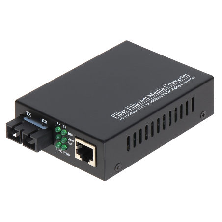 Media convertor 10/100Mbps 2 fibre singlemode 25km OM2-SM  - 1