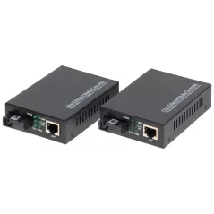 Kit media convertor gigabit WDM 25 km OMG1-SM (singmemode, 1 fibra) - 1