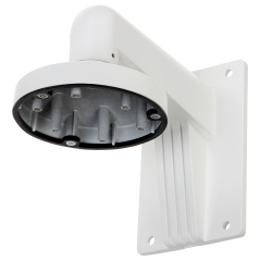 Suport montaj pe perete pentru camere dome Hikvision DS-1273ZJ-135, material aliaj de aluminiu, culoare alba, dimensiuni Ø 136