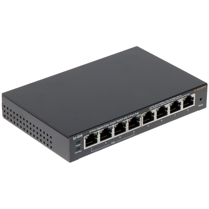 Switch 8 porturi PoE gigabit TP-Link TL-SF1008PE, 4 port PoE+ gigabit, 4 x gigabit , Easy Smart Management 64W - 1 Switch 8 porturi PoE gigabit TP-Link TL-SF1008PE, 4 port PoE+ gigabit, 4 x gigabit , Easy Smart Management 64W - 1