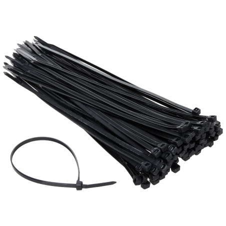 Coliere rapide/șoricei plastic 250x4.2mm, din Nylon 66, pachet 100 bucăți negre CONOTECH - 1