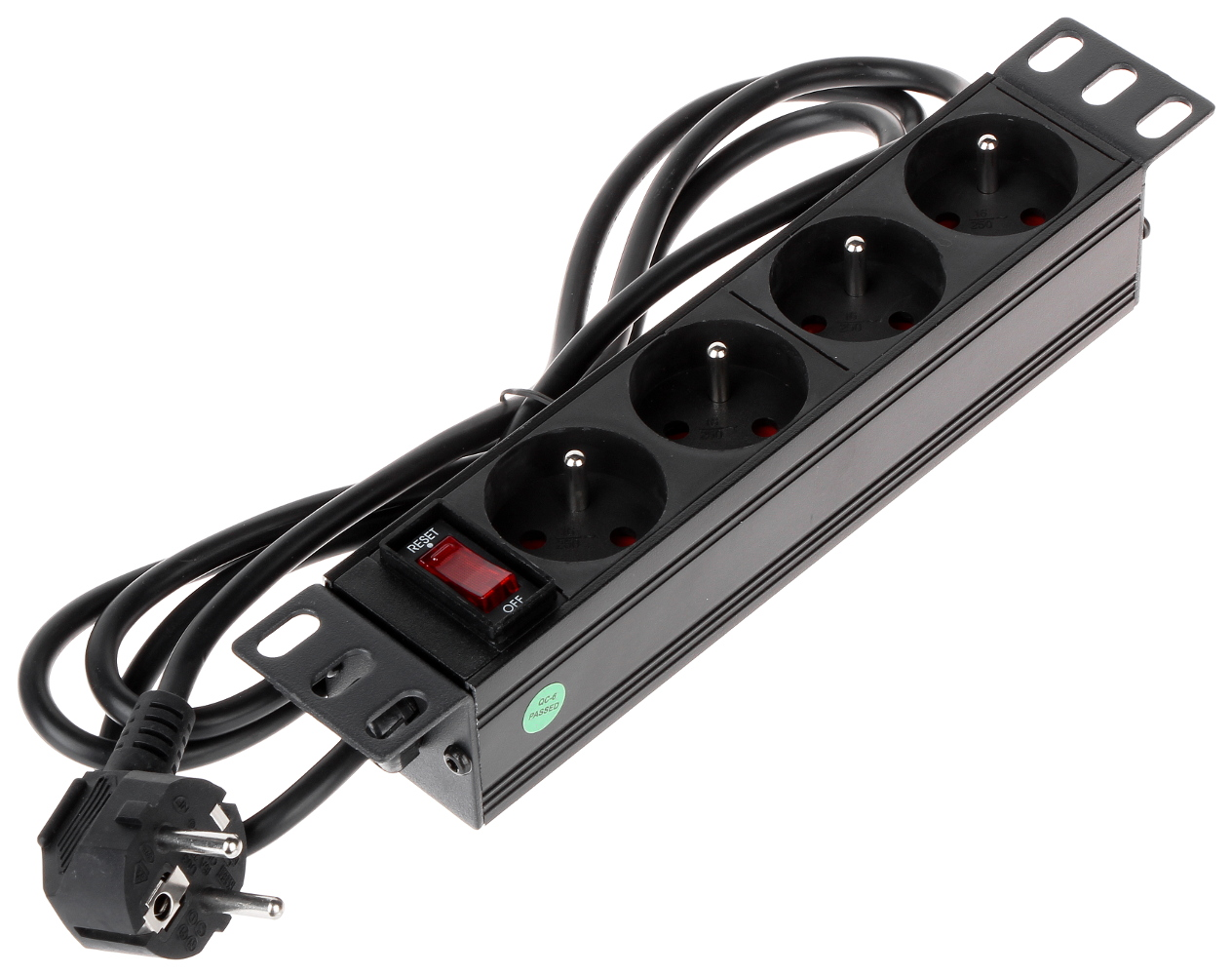 Priză multiplă mini 4 posturi pentru rack 10