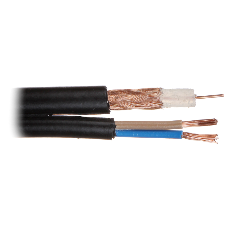 Cablu camere video RG59 + 2X0.75 de exterior cu gel 100m