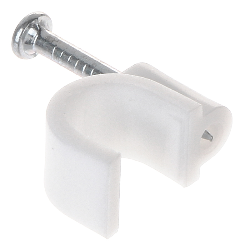 Cleme clips fixare cablu 8 mm, cu cui, 100 bucăți