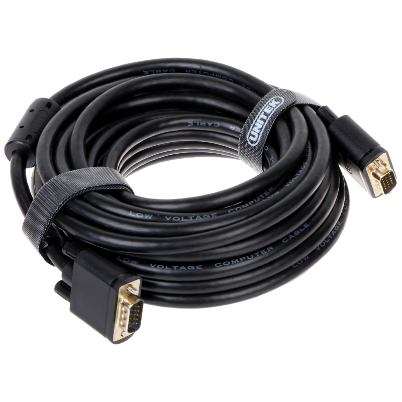 Cablu VGA Unitek HD15 tata-tata 8m Negru - 1