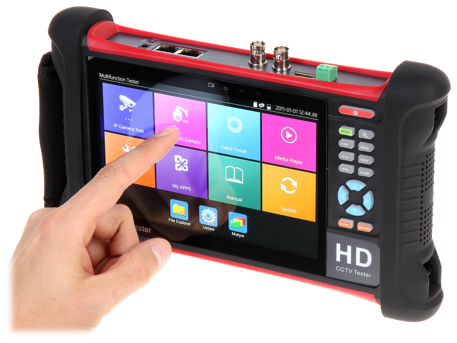Tester CCTV 8Mpx analogic+IP CS-H8-70H ecran retina FullHD, tester+sursa PoE, TDR UTP, WiFi