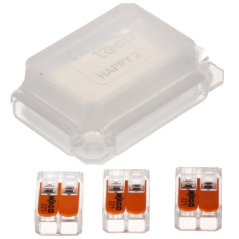 Cutie legături electrice IP68 RayTech Happy-Joint-6 40x28x19 mm, cu gel, rezistente la scufundare și raze UV