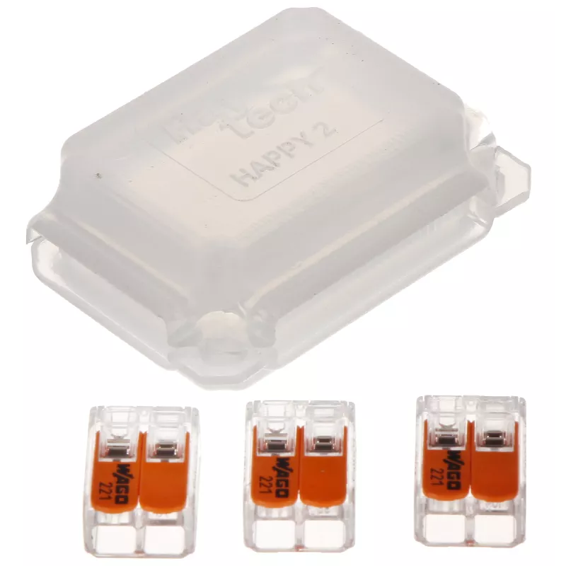 Cutie legături electrice IP68 RayTech Happy-Joint-6 40x28x19 mm, cu gel, rezistente la scufundare și raze UV