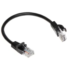 Patchcord UTP Cat.5 negru - 0.2m  - 1
