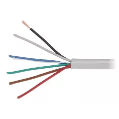 Cablu alarmă liţat SCYY-6X0.5, alb, cupru integral - 1