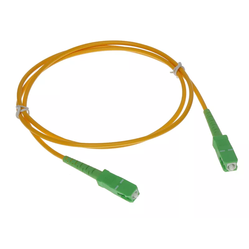 Patchcord FTTH 1m SC/APC-SC/APC singlemode 9/125 conectori verzi