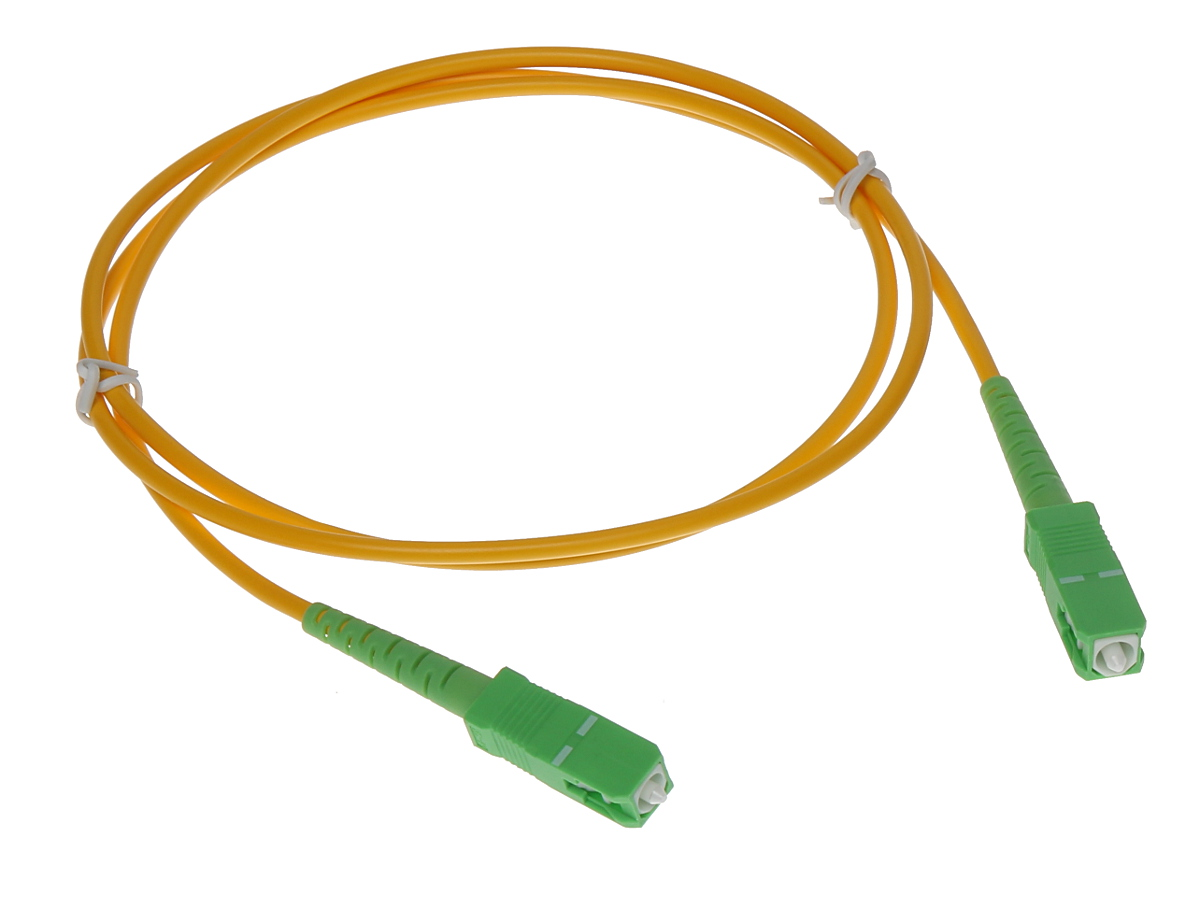 Patchcord FTTH 1m SC/APC-SC/APC singlemode 9/125 conectori verzi