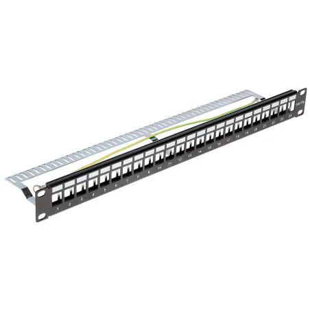 Patch panel 24 porturi Keystone FX-24/FX/C negru - 1 Patch panel 24 porturi Keystone FX-24/FX/C negru - 1